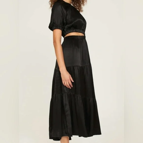 Peter Som Black Asymmetrical Dress - Picture 2 of 7